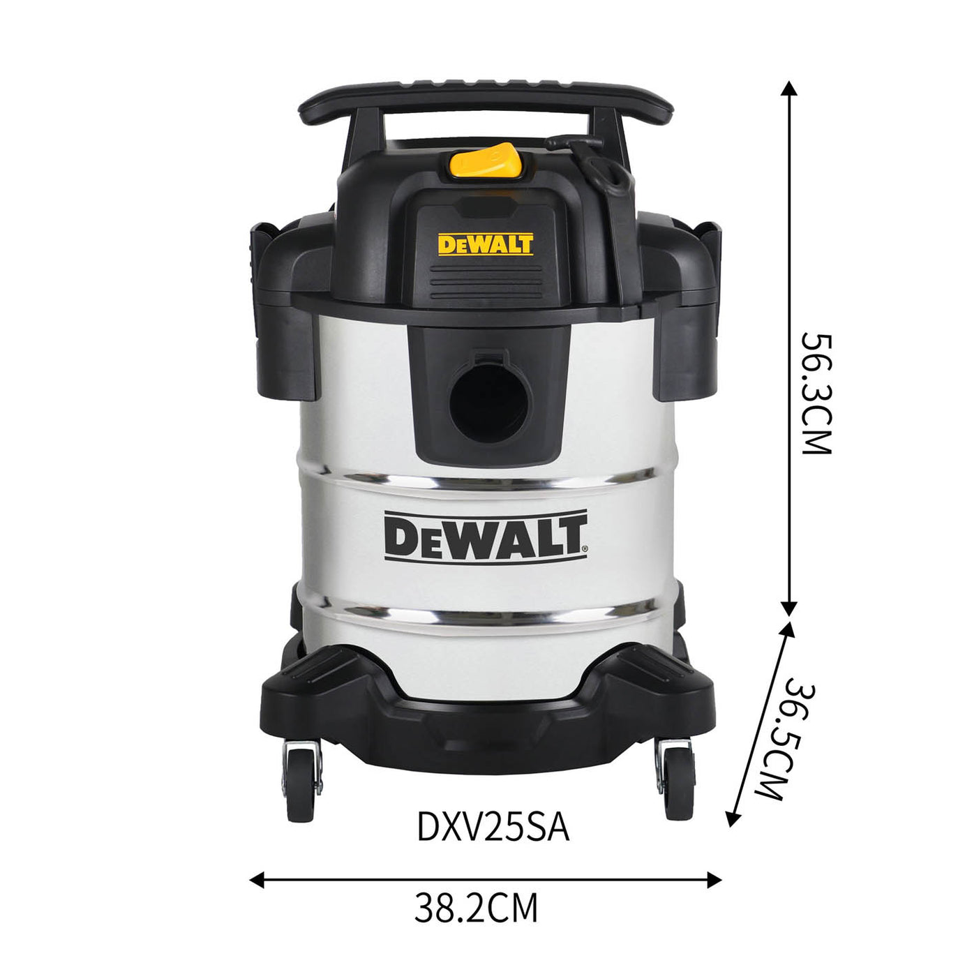 DeWalt Wet And Dry Vacuum Cleaner DXV25SA Industrial Corded Wheeled Durable 25L - Image 3