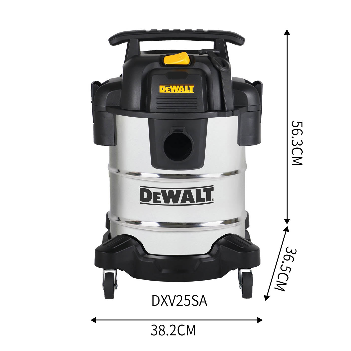 DeWalt Wet And Dry Vacuum Cleaner DXV25SA Industrial Corded Wheeled Durable 25L - Image 3