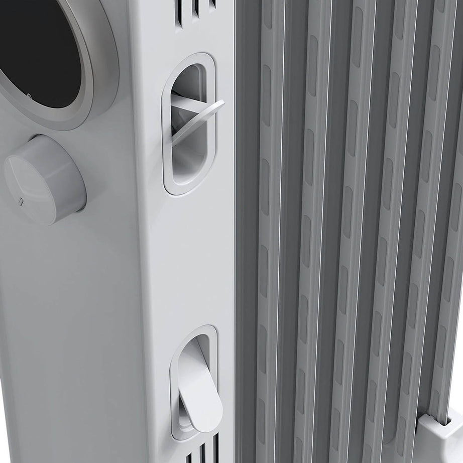Oil Filled Radiator Electric White Portable 3 Heat Settings 7 fins 1500W - Image 9