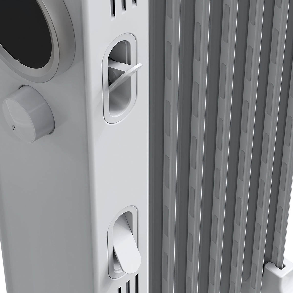 Oil Filled Radiator Electric White Portable 3 Heat Settings 7 fins 1500W - Image 9