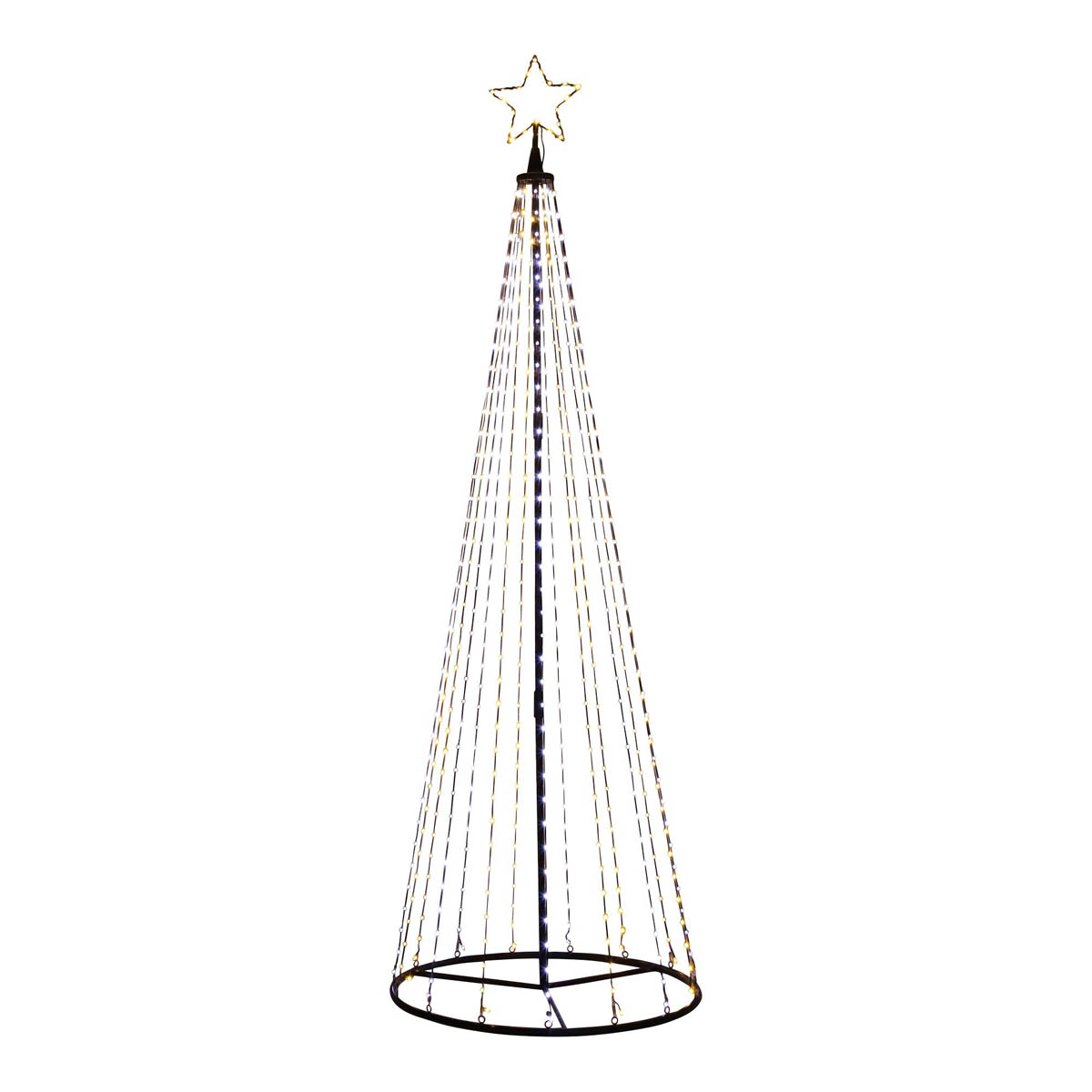 LED Christmas Tree Silhouette Ice And Warm White Freestanding Indoor Outdoor - Image 2