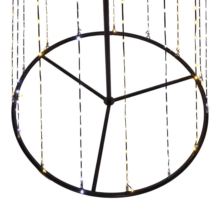 LED Christmas Tree Silhouette Ice And Warm White Freestanding Indoor Outdoor - Image 5