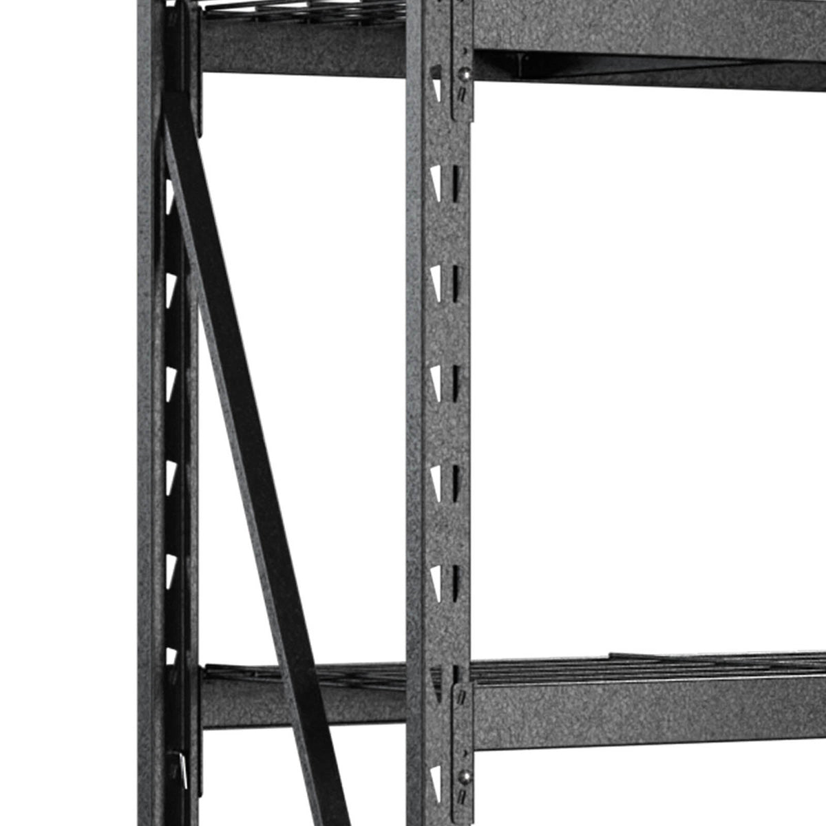 Garage Shelving 4 Tier Heavy Duty Black Storage Rack Shelves Unit 1800x1200mm - Image 4