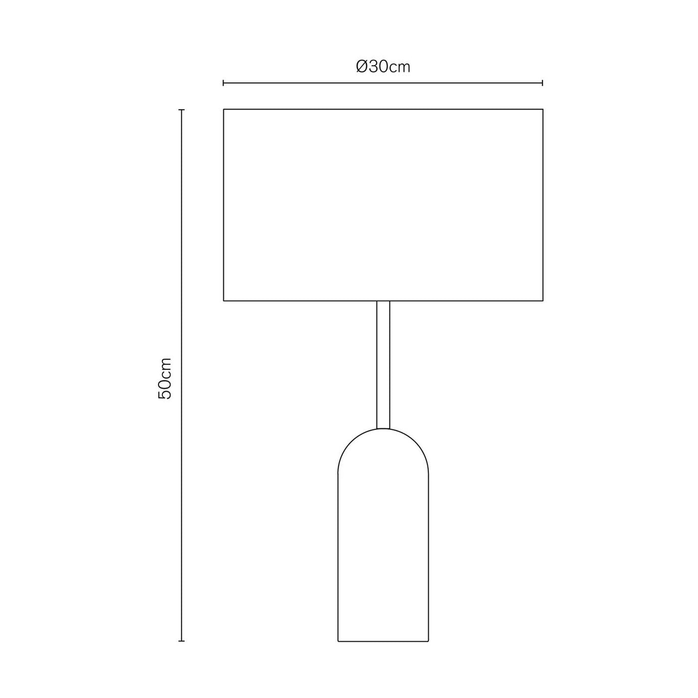 Inlight Table Lamp Printed Matt Brown Natural Marble Effect Round Contemporary - Image 3