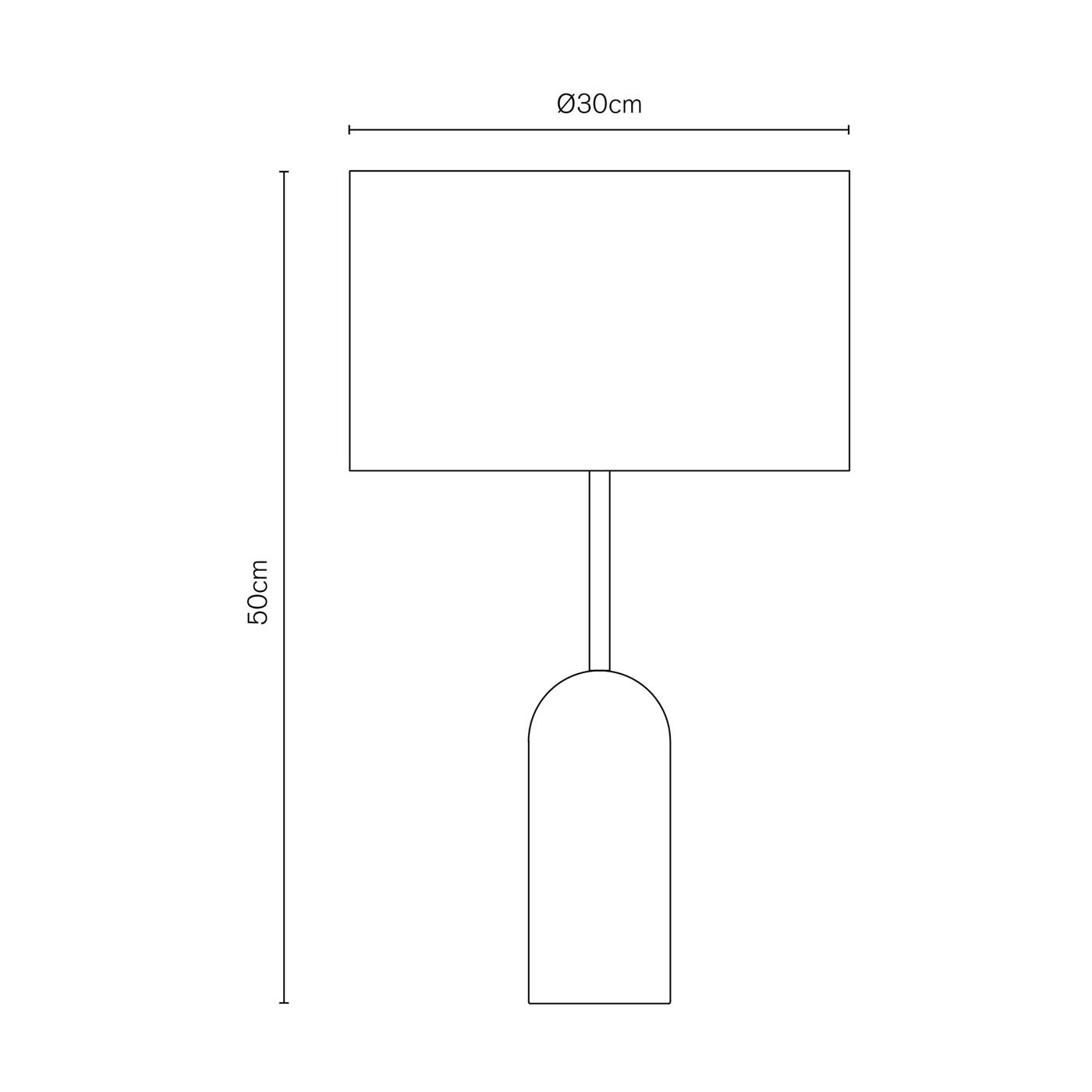 Inlight Table Lamp Printed Matt Brown Natural Marble Effect Round Contemporary - Image 3