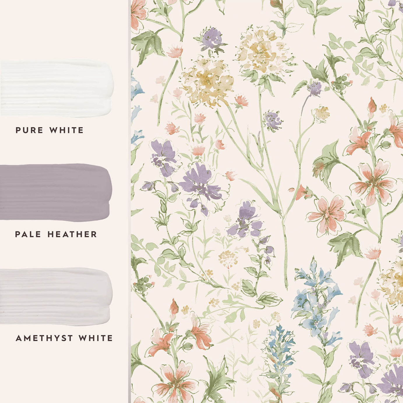 Laura Ashley Smooth Wallpaper Contemporary Multicolour Wild Meadow 5.2m² - Image 3