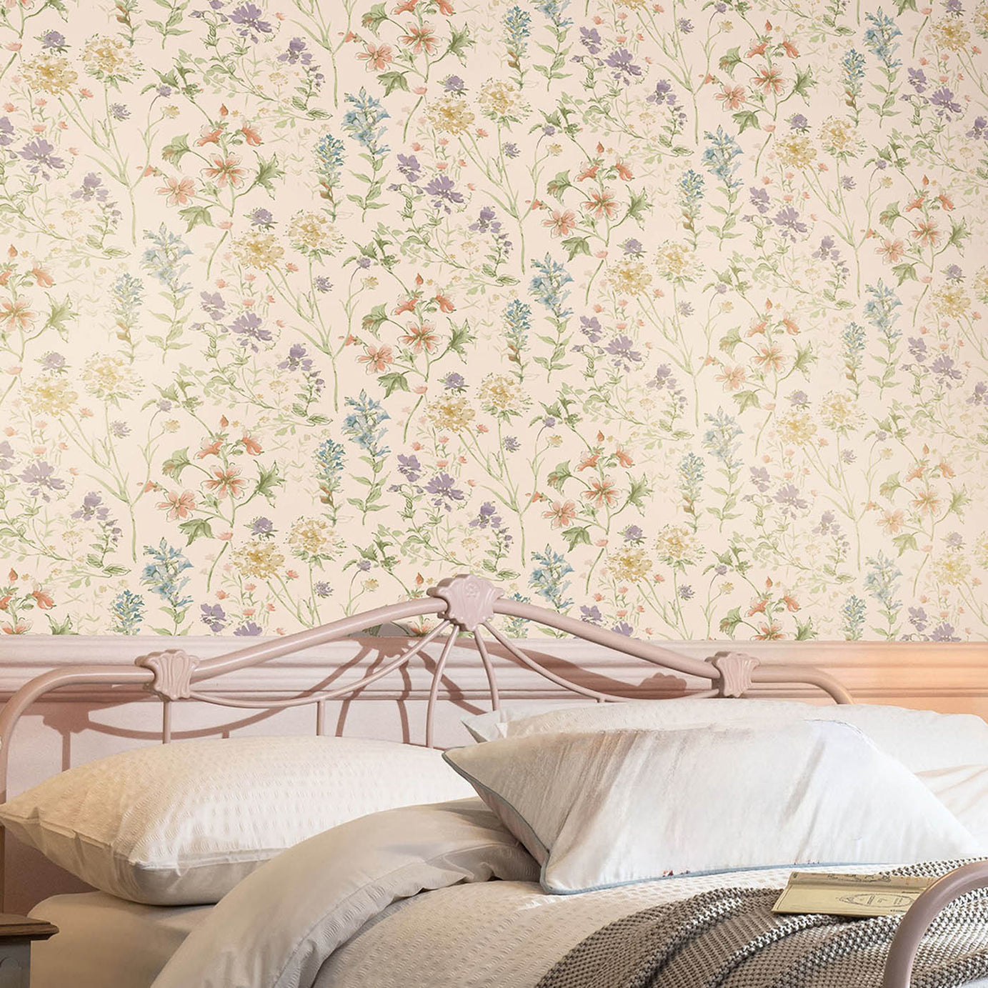 Laura Ashley Smooth Wallpaper Contemporary Multicolour Wild Meadow 5.2m² - Image 6