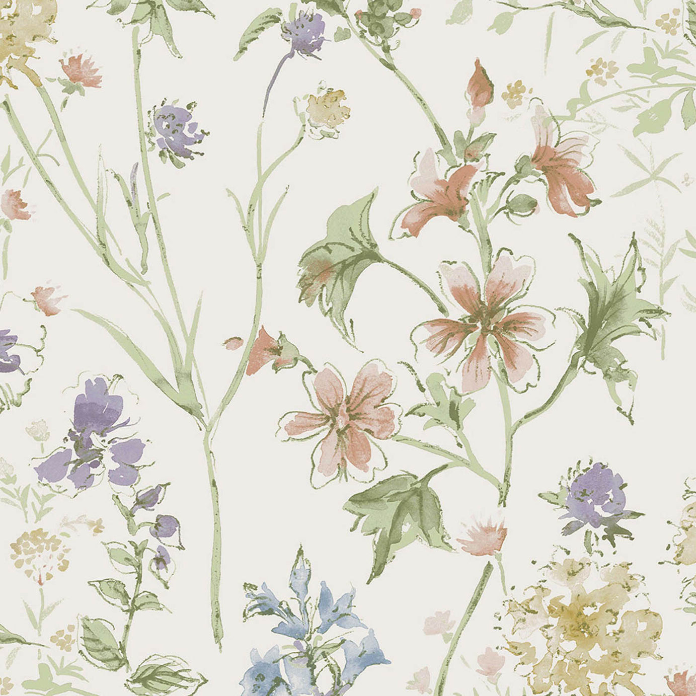 Laura Ashley Smooth Wallpaper Contemporary Multicolour Wild Meadow 5.2m² - Image 7