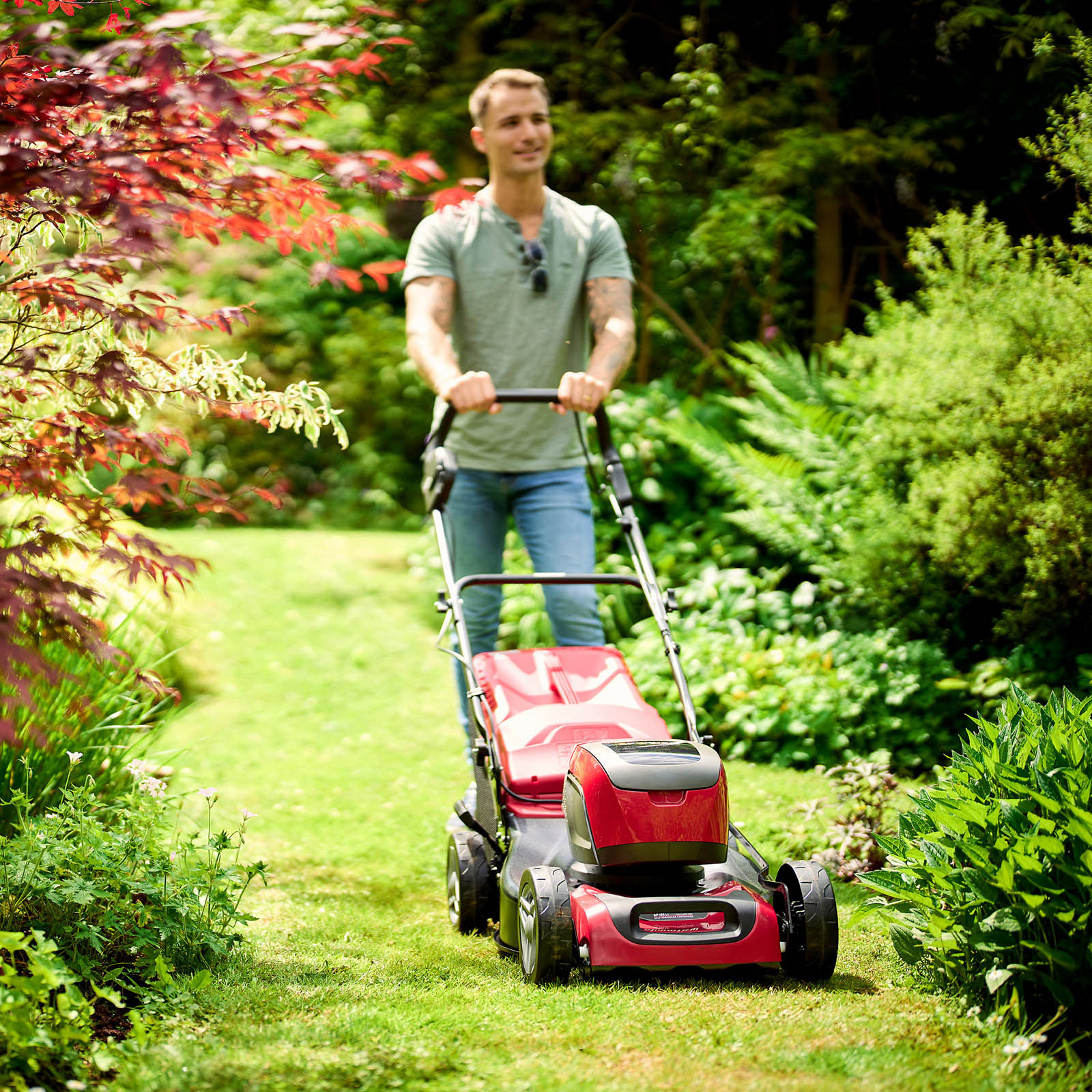 Mountfield Lawnmower Cordless 48V 5Ah Li-Ion SP185Li Rotary 46cm Garden Cutter - Image 2