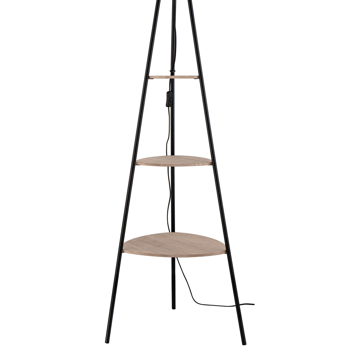 Floor Lamp 3 Tier Shelf Matt Terracotta Fabric Metal Living Room Modern 155cm - Image 8