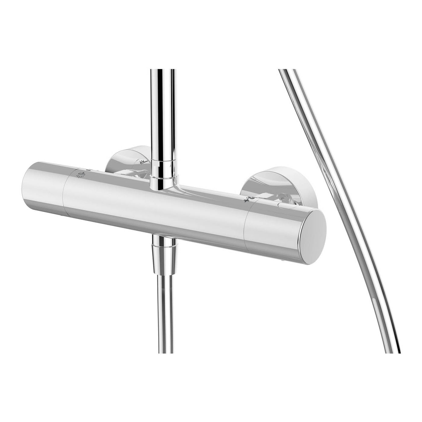 Thermostatic Mixer Shower Chrome effect Wall-mounted Multi head  & 1.5m hose - Image 4