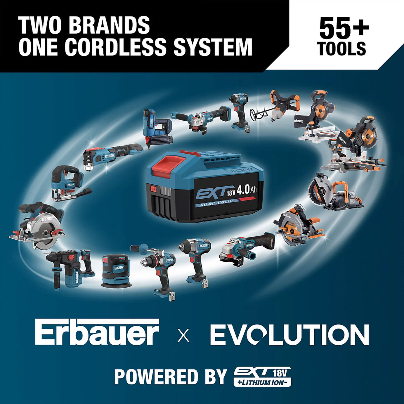 Erbauer Angle Grinder ERI1084GRD Elite EXT 18V Brushless 125mm Compact Body Only - Image 8