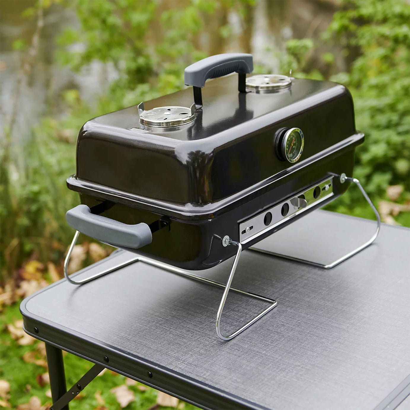 Habano Black Portable Charcoal Barbeque Folding Garden Picnic Grill BBQ Outdoor - Image 10