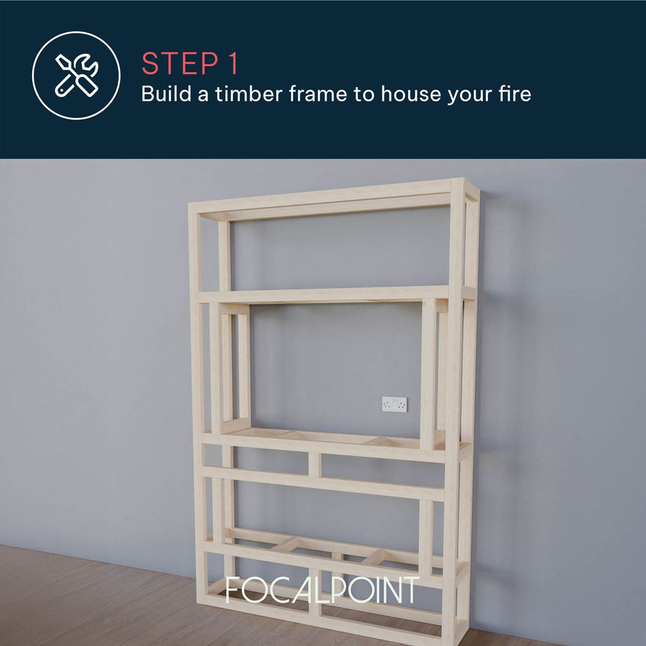 Focal Point Electric Fire Inset 1.5kW Matt Black Fireplace Log Effect Home - Image 8