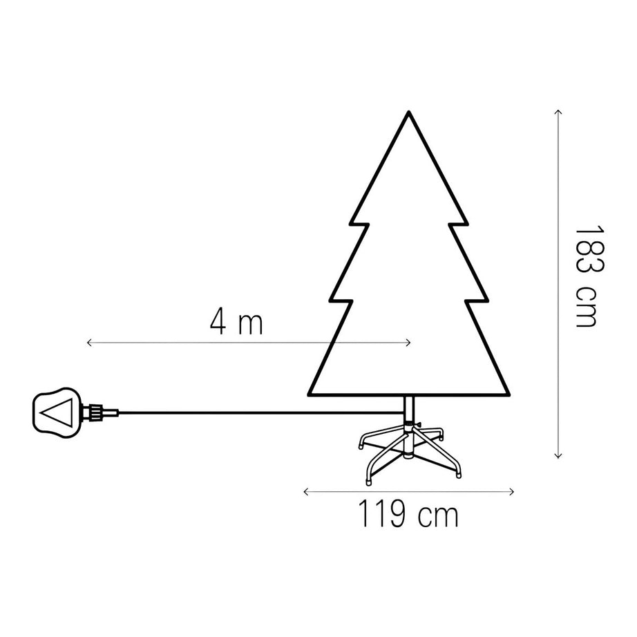 Christmas Tree 6ft Artificial Green Frosted LED Pre Lit Warm White Indoor - Image 2