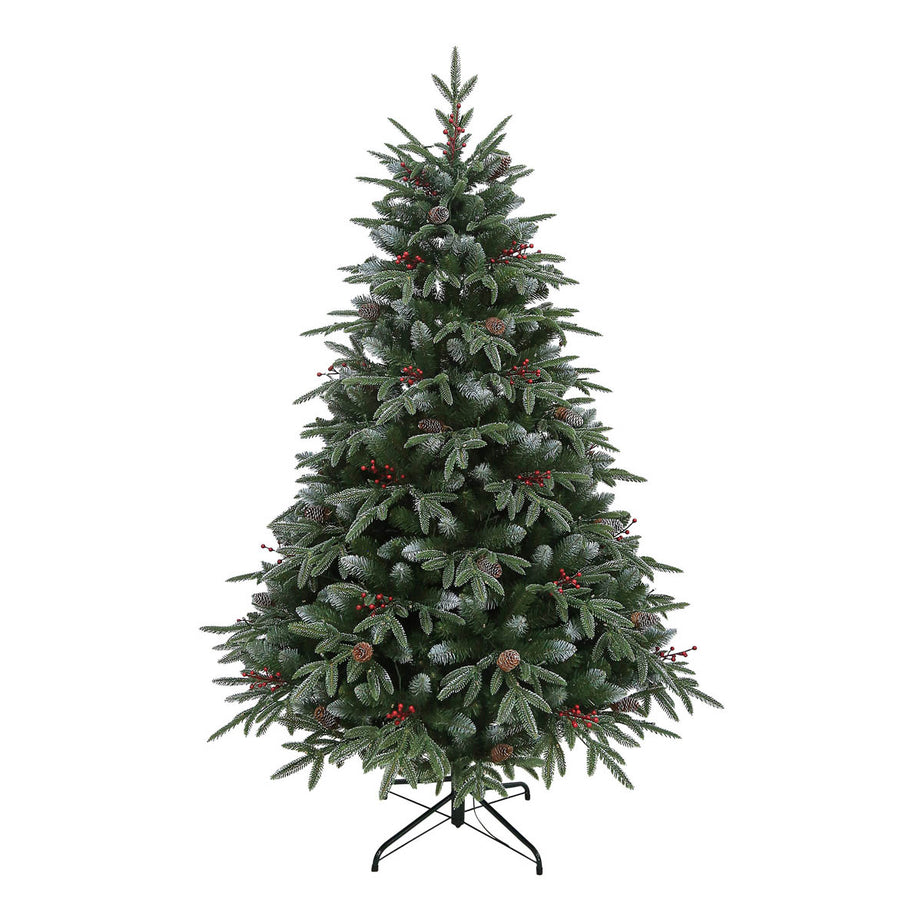 Christmas Tree 6ft Artificial Green Frosted LED Pre Lit Warm White Indoor - Image 3