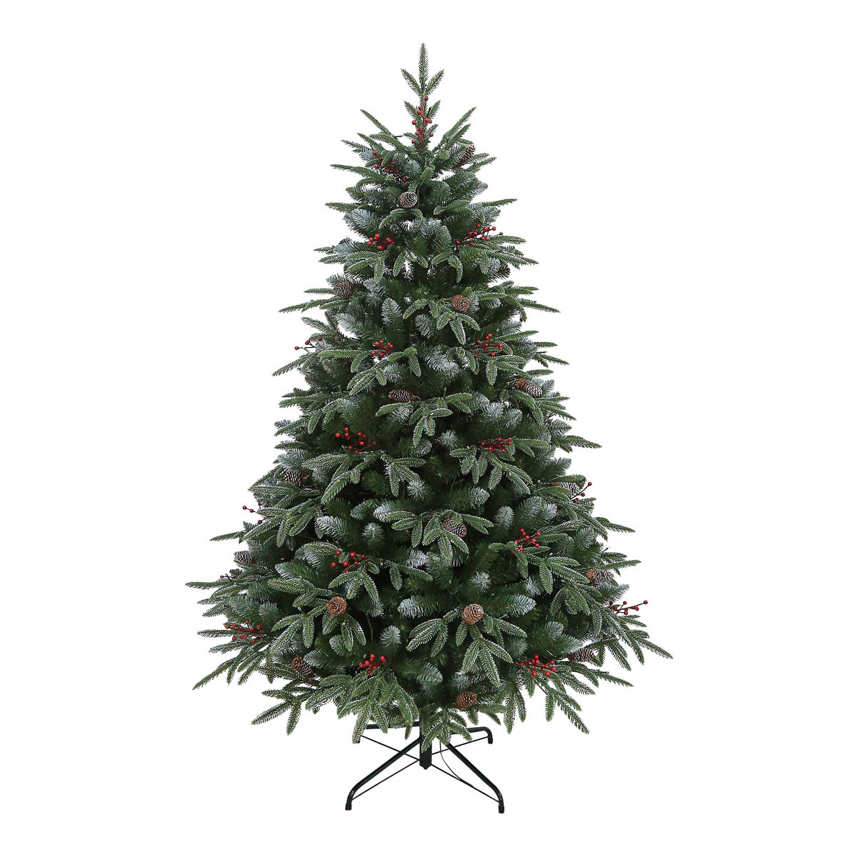 Christmas Tree 6ft Artificial Green Frosted LED Pre Lit Warm White Indoor - Image 3