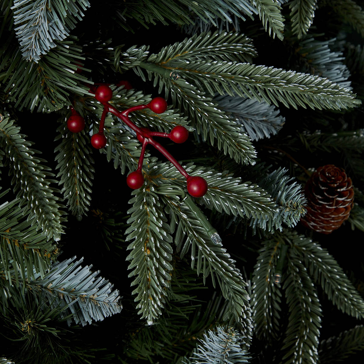 Christmas Tree 6ft Artificial Green Frosted LED Pre Lit Warm White Indoor - Image 9