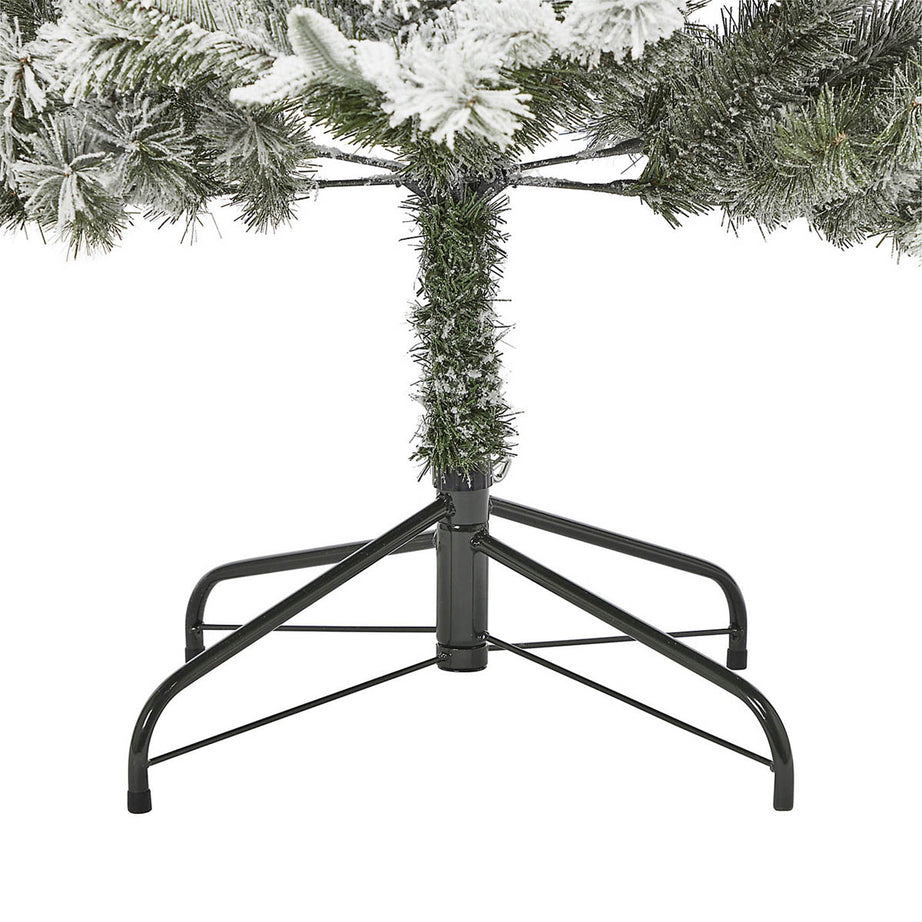 Christmas Tree Artificial  Green Snow Tipped Effect Hinged Indoor With Stand 6ft - Image 7