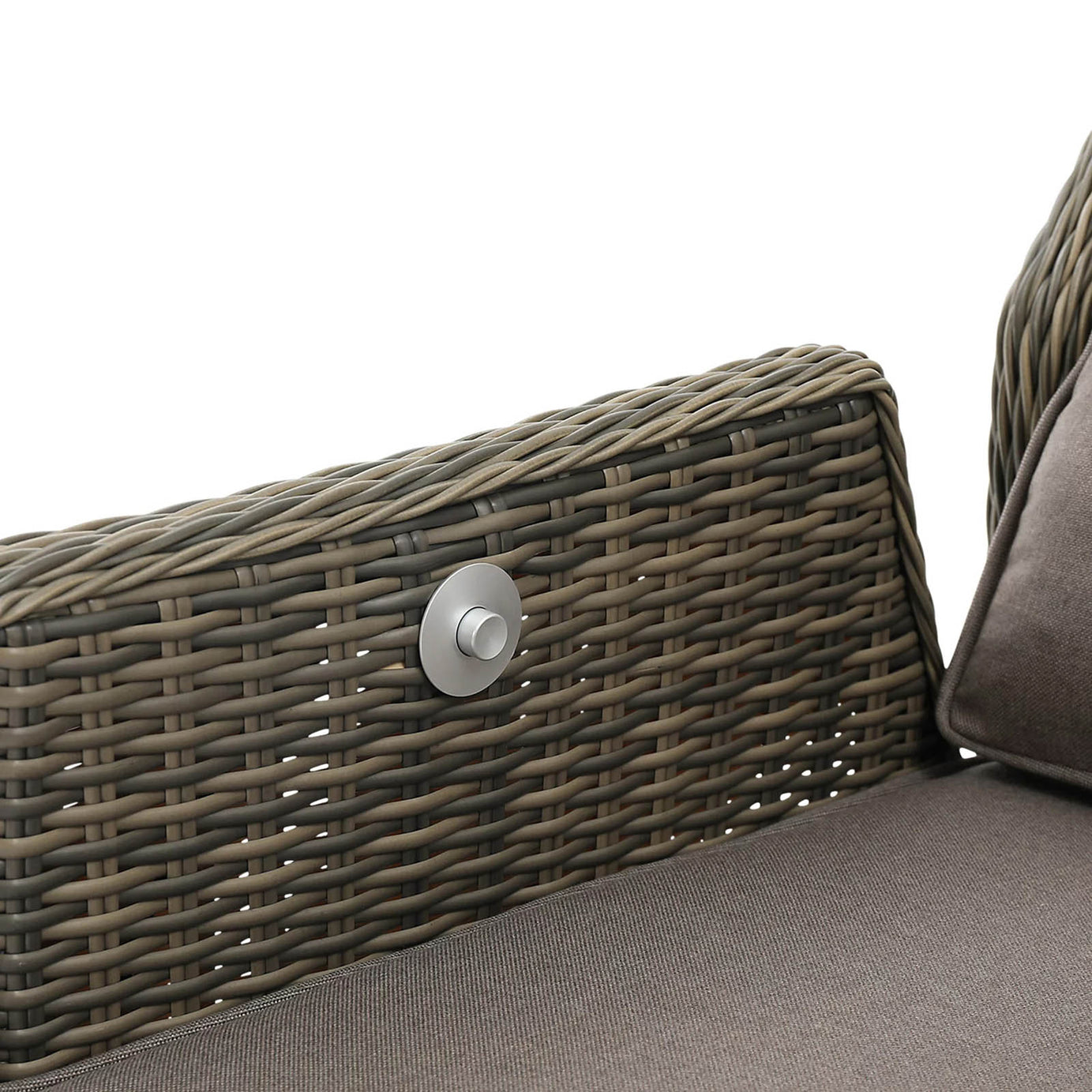 GoodHome Emali 2 Seater Bistro Set Brown Rattan Effect Patio Furniture