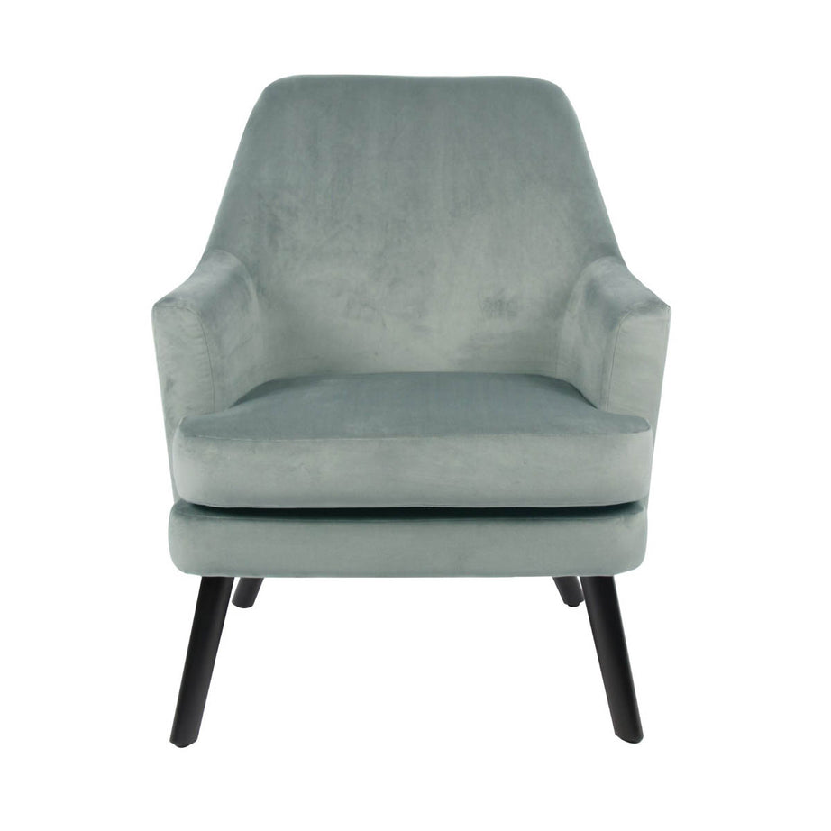 Kenver Green Velvet effect Relaxer chair (H)895mm (W)720mm (D)735mm - Image 1