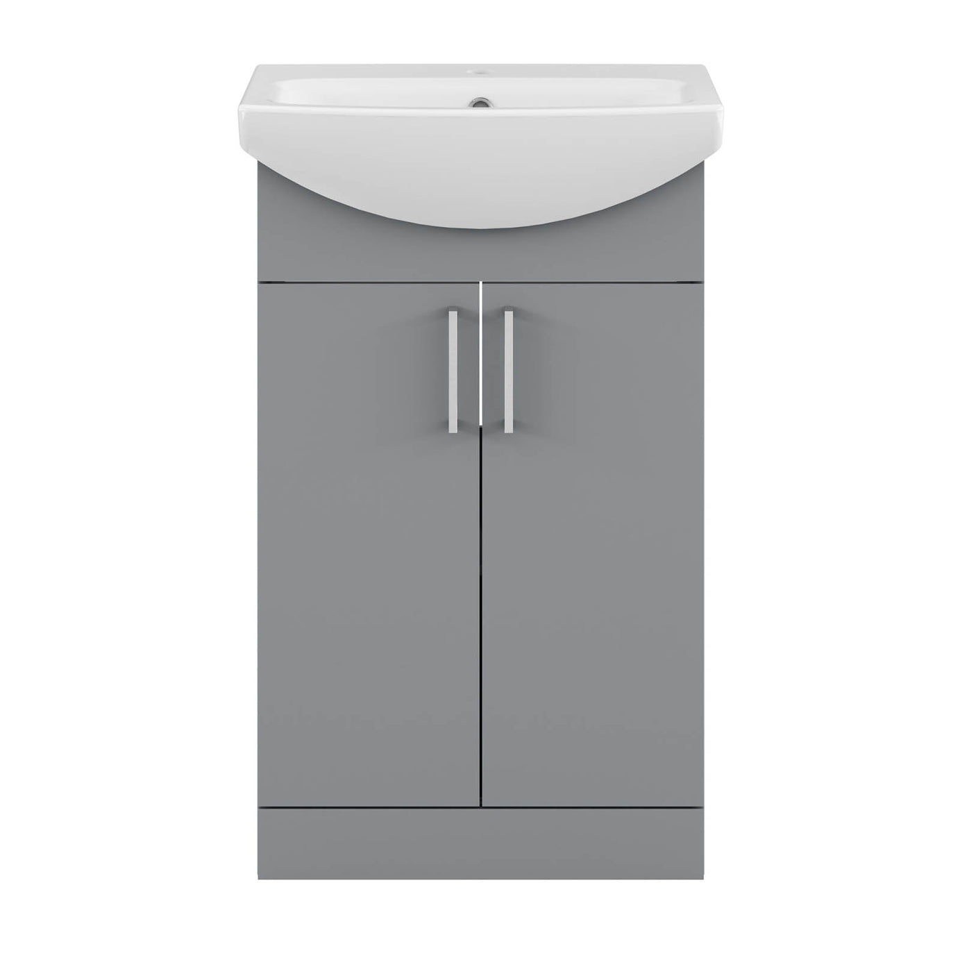 Veleka Gloss Grey Freestanding Vanity unit & basin set (W)550mm (H)874mm - Image 3