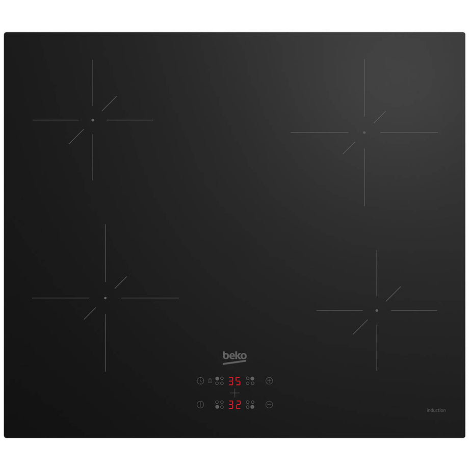 Beko Induction Hob HII164401QT Integrated Black 4 Zone 59cm With Touch Controls - Image 1