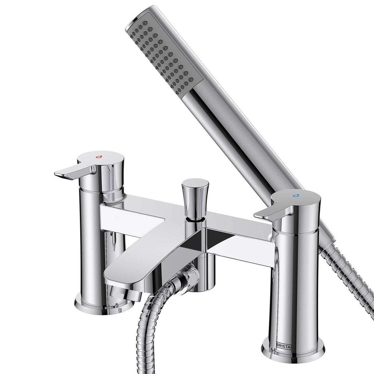 Bristan Bath Filler Tap Mixer Shower Chrome Dual Lever Single Spray Pattern - Image 1