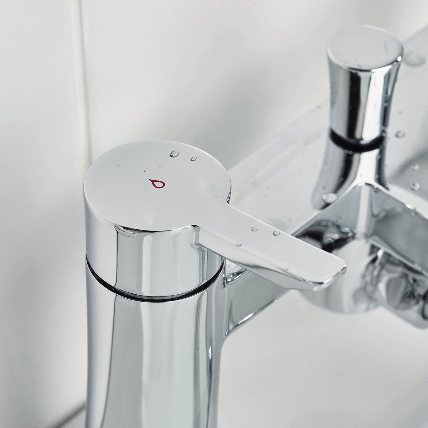 Bristan Bath Filler Tap Mixer Shower Chrome Dual Lever Single Spray Pattern - Image 10