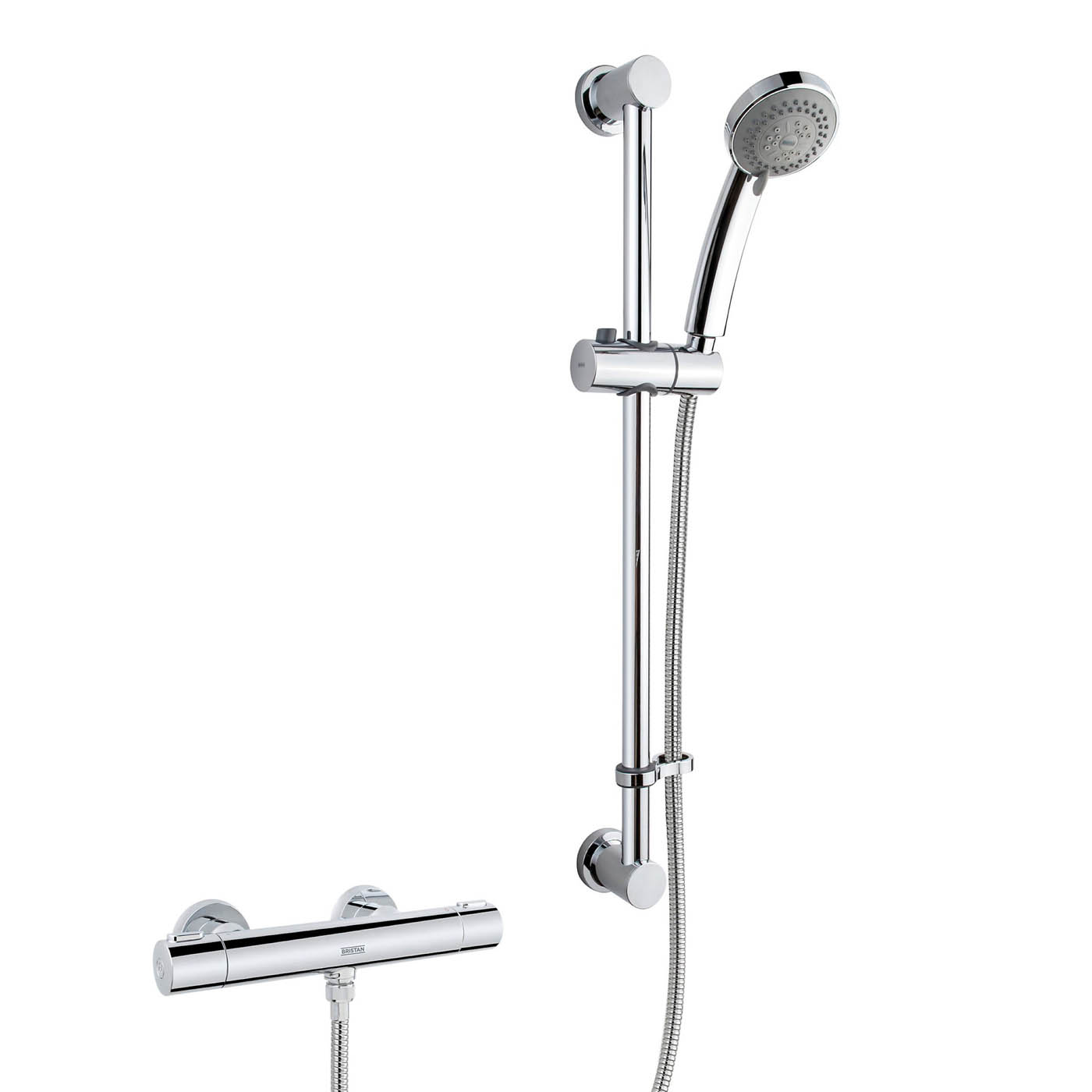 Bristan Thermostatic Mixer Shower Exposed Chrome Single Spray Pattern Bathroom - Image 1