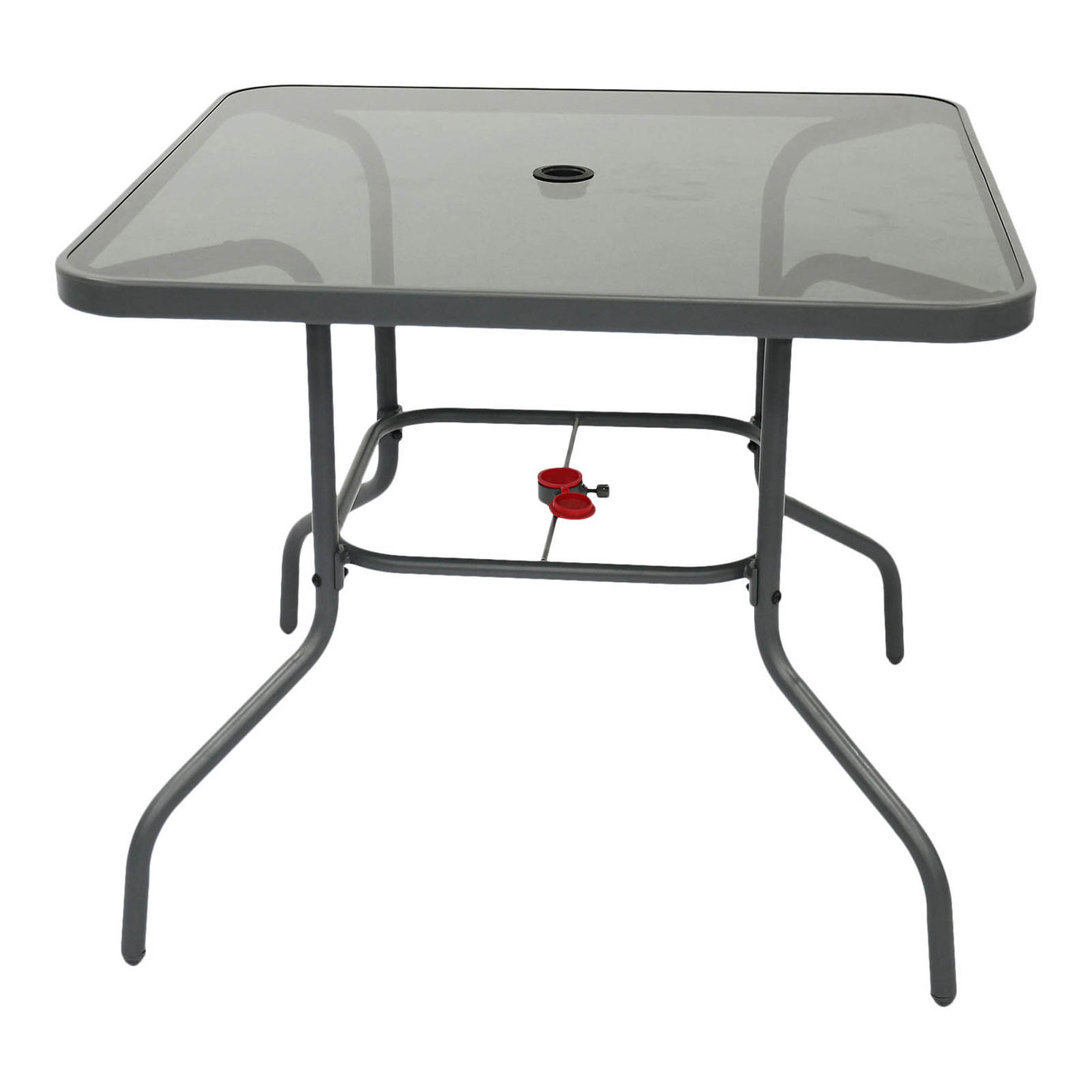 Garden Dining Set Furniture 4 Seater Grey Metal Table Chairs Outdoor Patio - Image 5