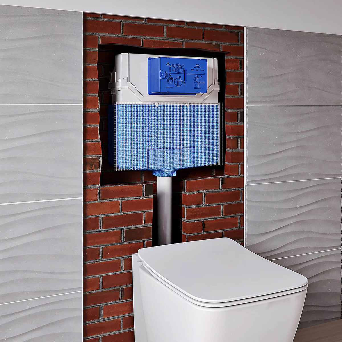 Ideal Standard Toilet Dual Cistern Concealed 4.5/3L Top Inlet Bathroom WC Slim - Image 1