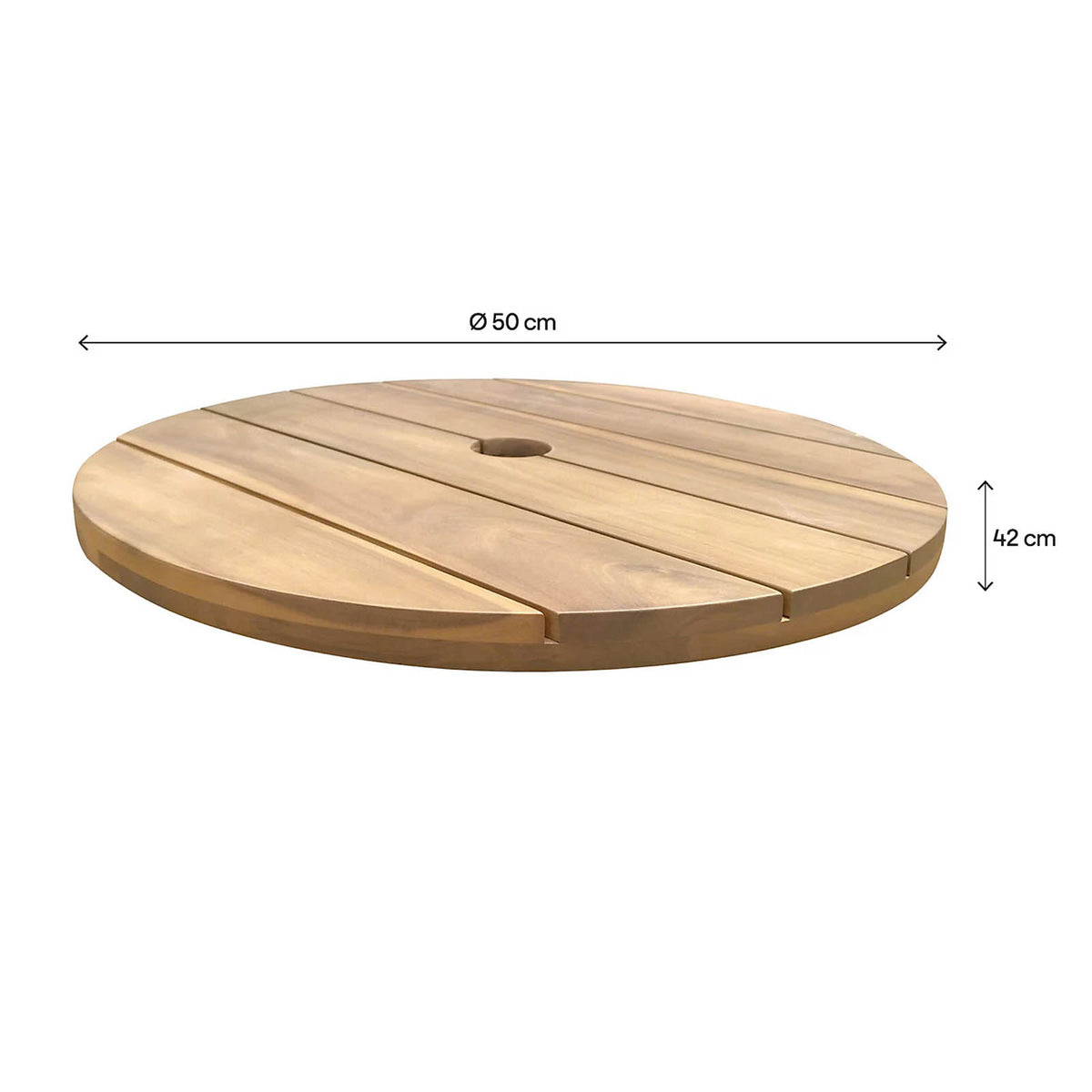 GoodHome Elos Lazy Susan Acacia Table Turntable Serving Tray 500mm - Image 3