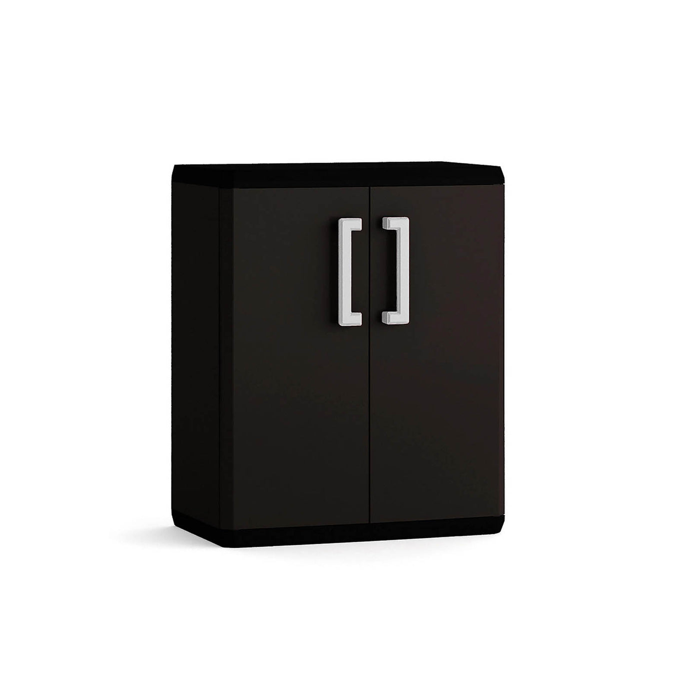 Keter Quadra Storage Cabinet 1 Shelf Black Utility Cupboard 83cm - Image 1