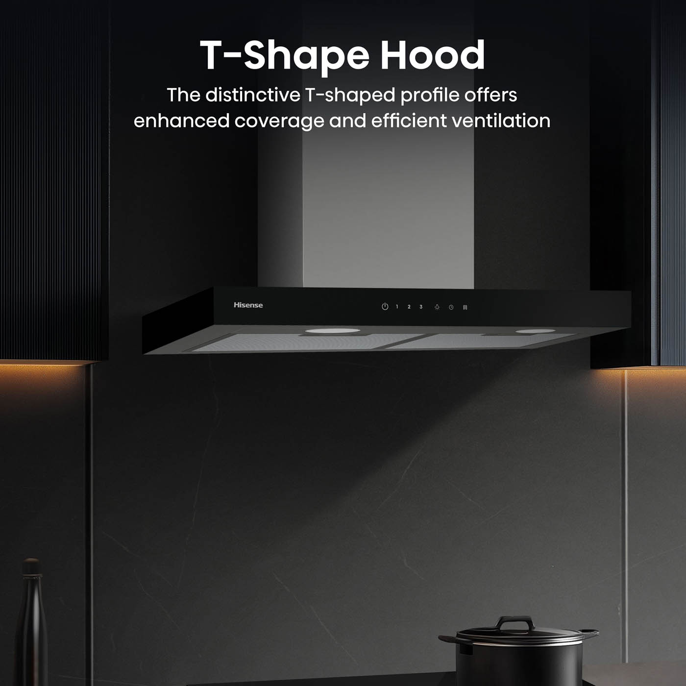 Hisense Cooker Hood 60cm Chimney CH6T14BXBUK Steel Extractor Fan Timer Modern - Image 6
