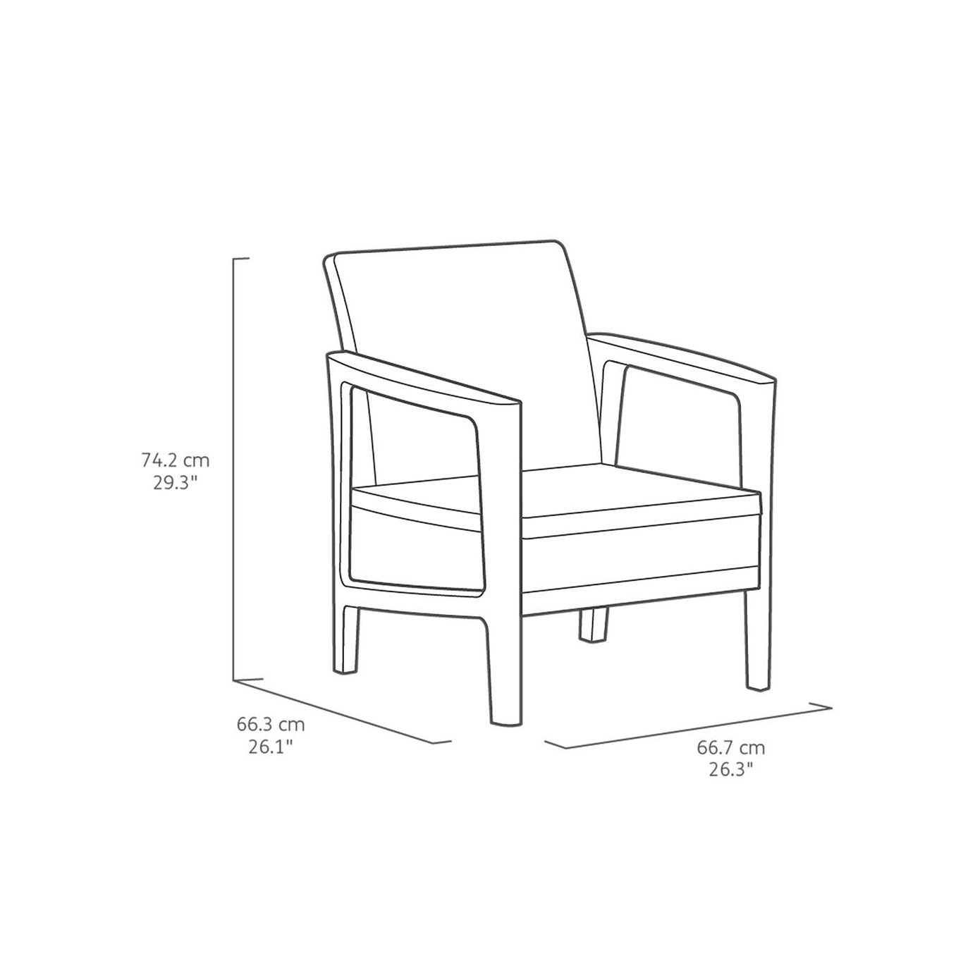 Garden Furniture Coffee Set 4 Seater Atlas Graphite Grey Armchairs Sofa Table - Image 5