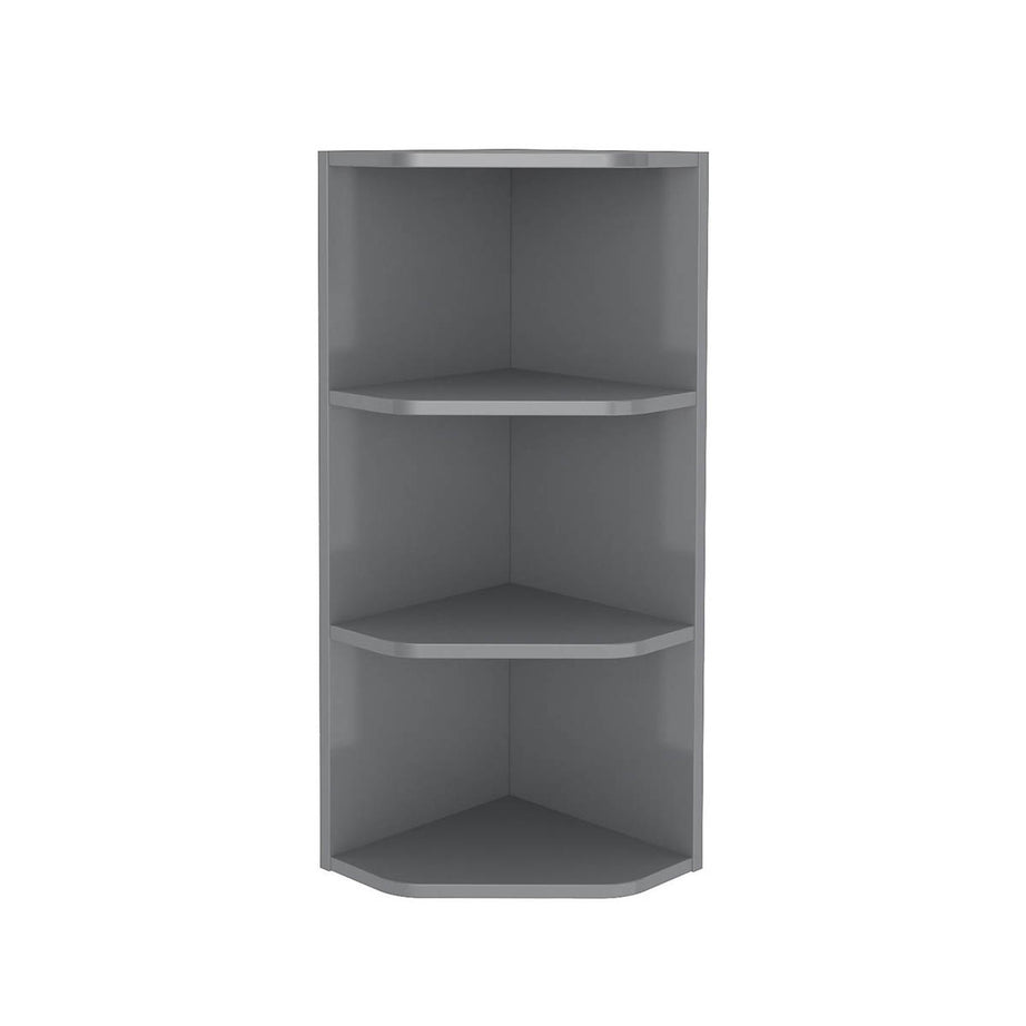 Bathroom Corner Shelf 4 Tier Gloss Grey Wall Mounted (D)36cm (H)90cm (L)34cm - Image 3