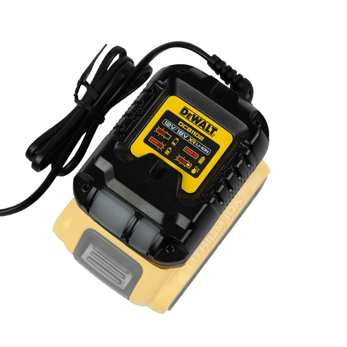 DeWalt Battery Charger DCB1102 For 12V/18V XR Li-Ion Compact Black Portable - Image 3