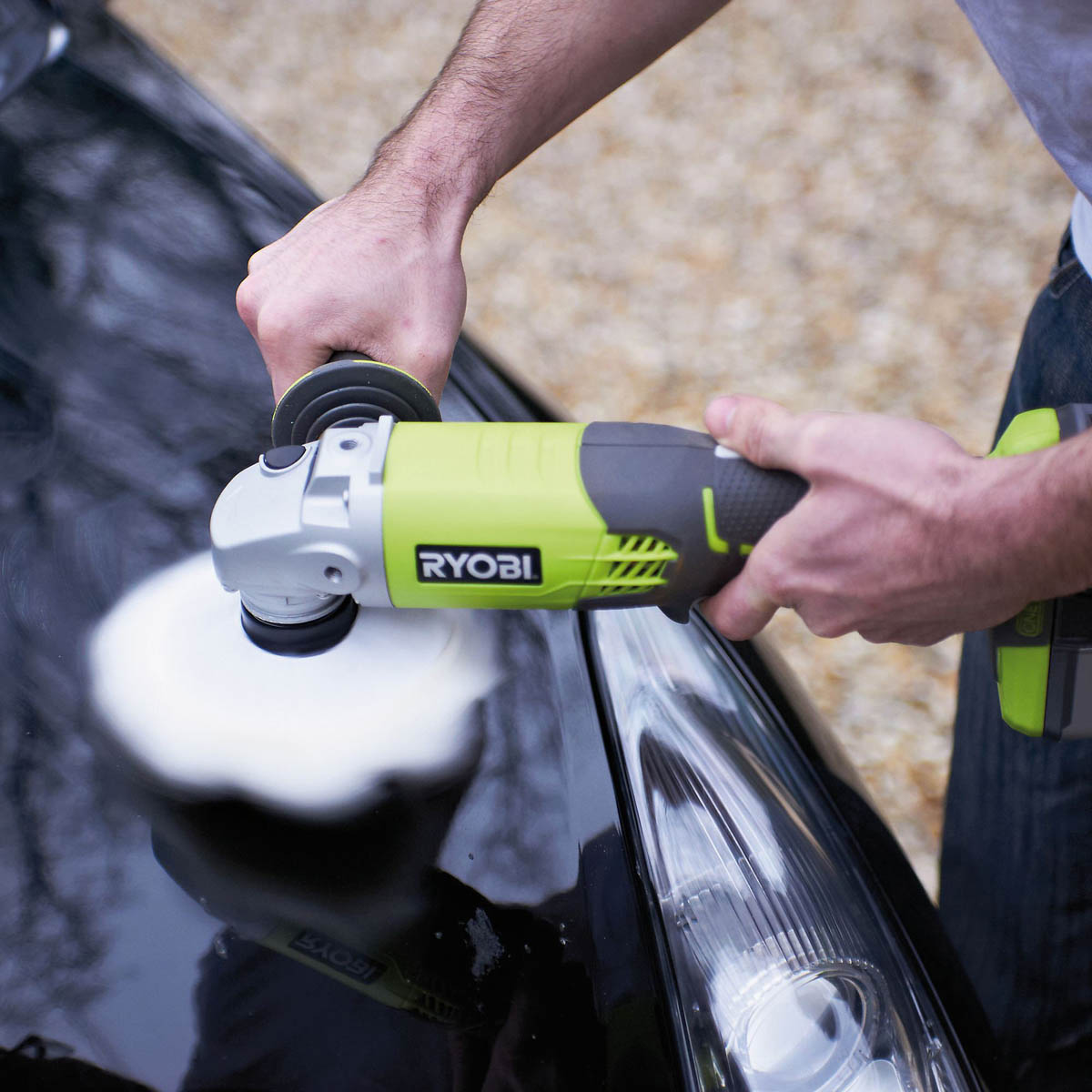 Ryobi Angle Grinder Cordless R18AG-0 18V 115mm Auxiliary Handle Body Only - Image 5