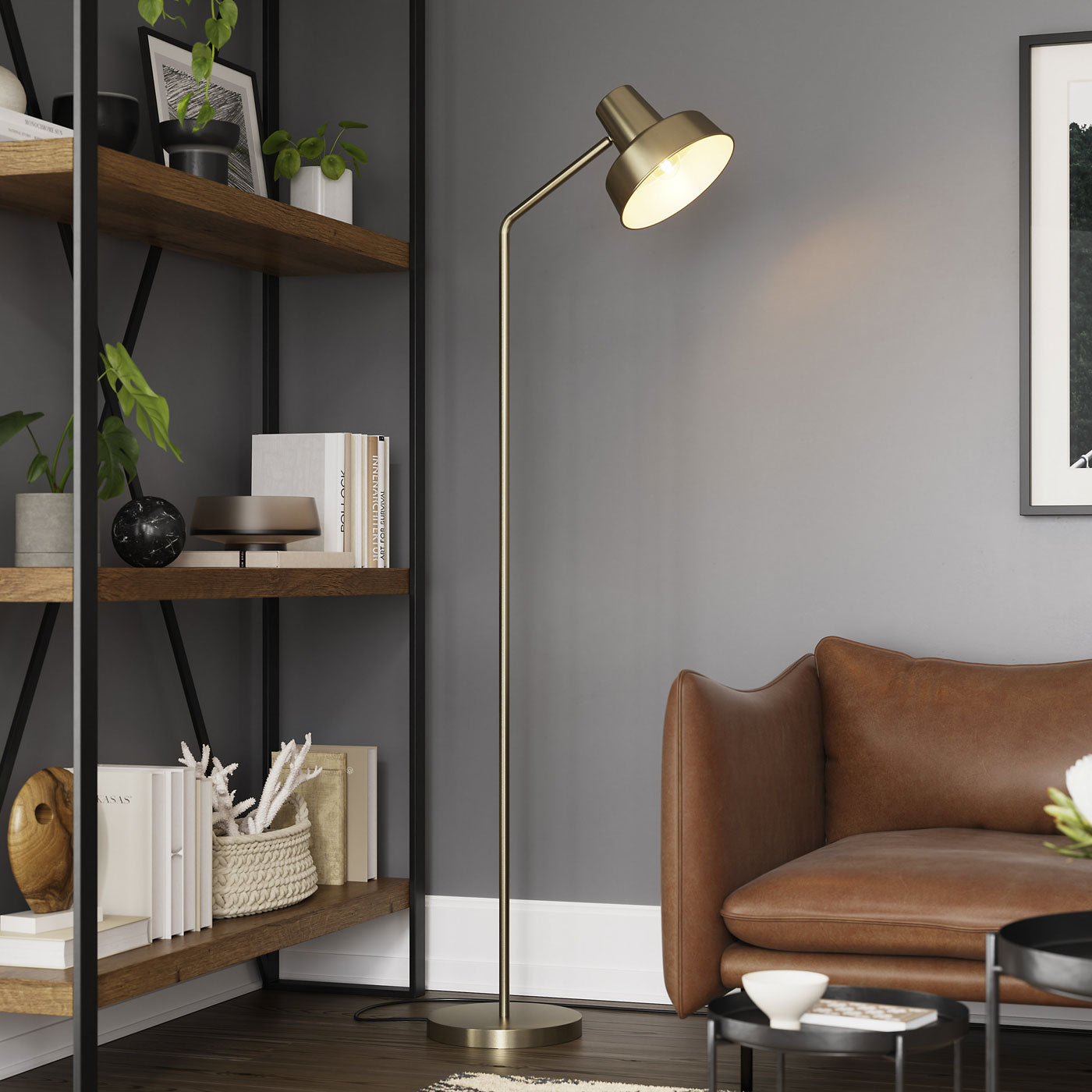 LED Floor Lamp 1 Light Industrial Style Living Room Bedroom Studio (H)1.69m - Image 5