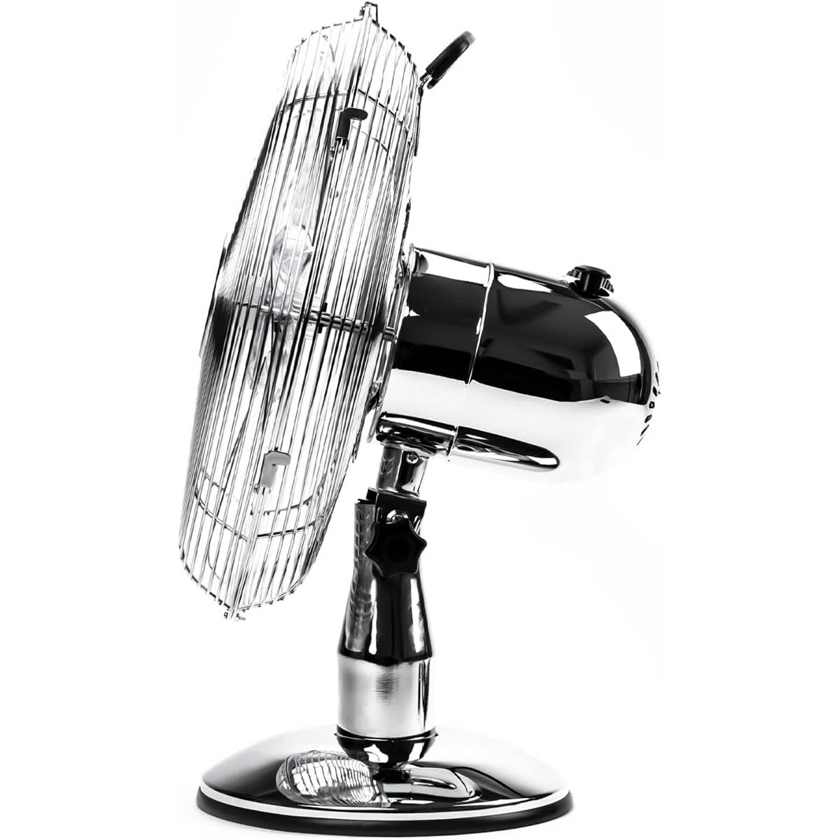 Status Desk Fan 12" Electric Chrome 3 Speeds Oscillating Office Home Indoor - Image 1