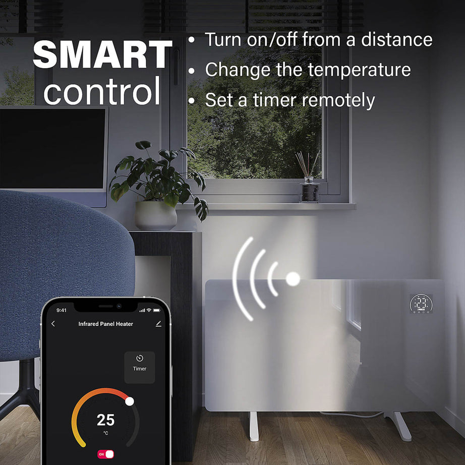 Princess Panel Heater Smart Electric Infrared White Timer Freestanding 480W - Image 4