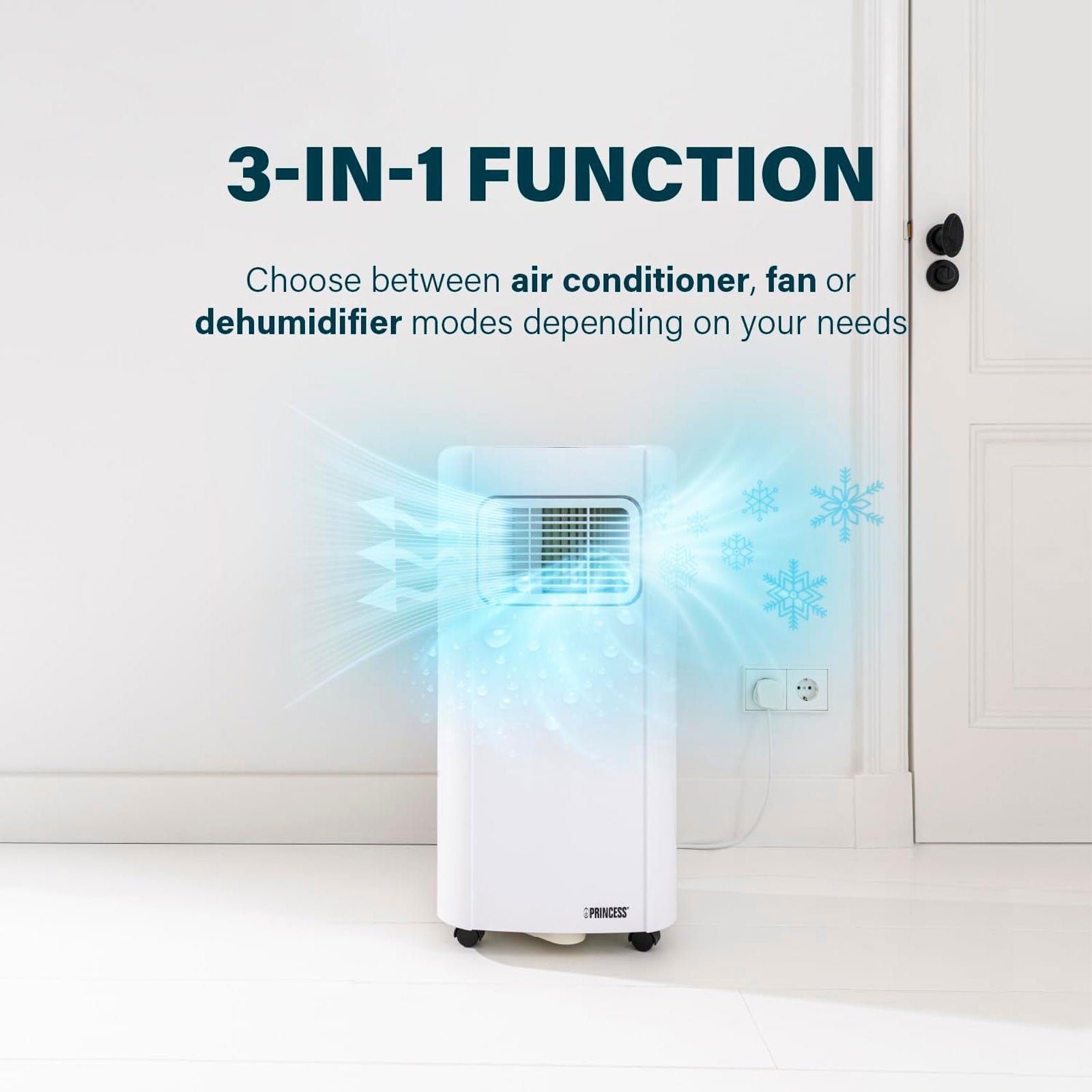 Princess Air Conditioner Mobile Compact Portable Digital Display White 9000BTU - Image 4