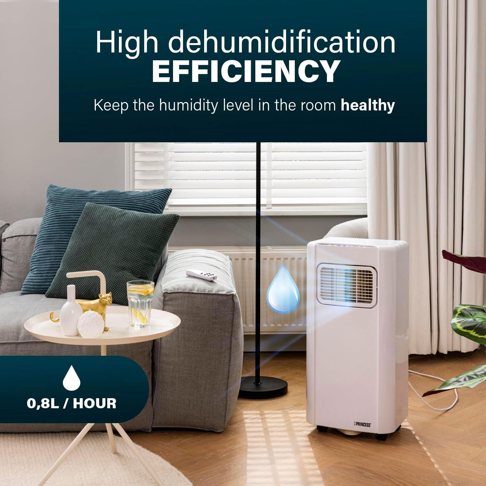 Princess Air Conditioner Mobile Compact Portable Digital Display White 9000BTU - Image 10