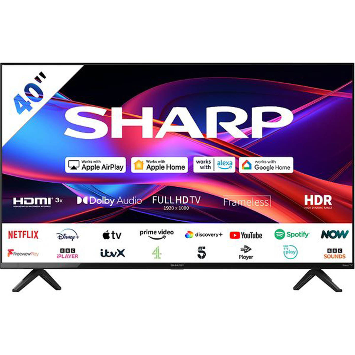 Sharp Roku TV Full HD Smart C40GD2225K HDR LED 2T 3 HDMI Inputs USB C 40in - Image 1