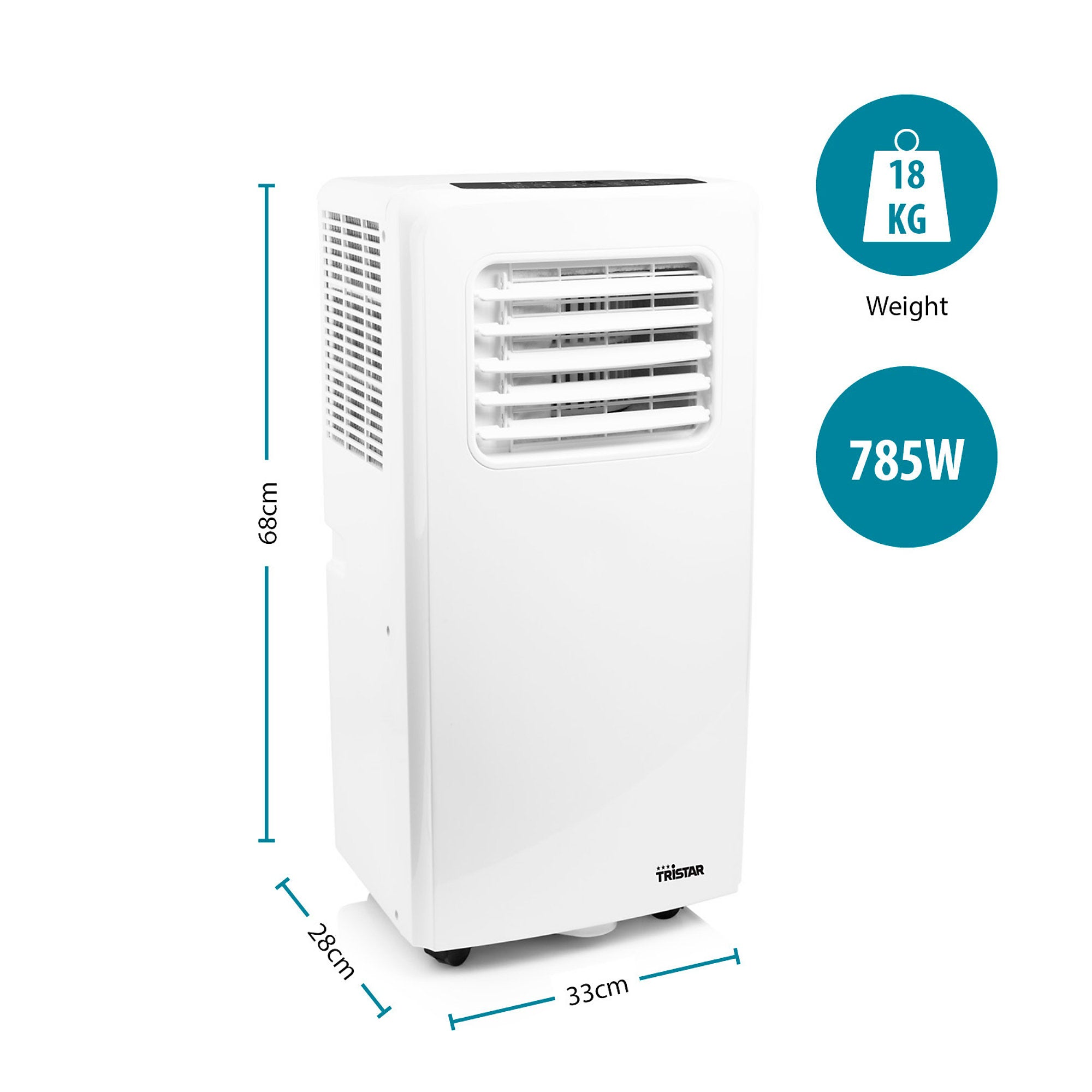 Tristar Air Conditioner Smart White Portable Digital Freestanding 7000BTU - Image 2