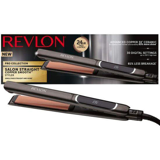Revlon Hair Straightener Styler RVST2175UK Pro Collection Salon Copper 125mm - Image 1