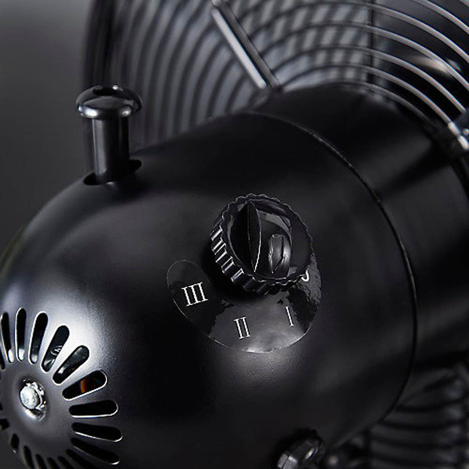 Tower Desk Fan 12″ T611000B Black Metal 3 Speeds Oscillating Office Home Indoor - Image 5