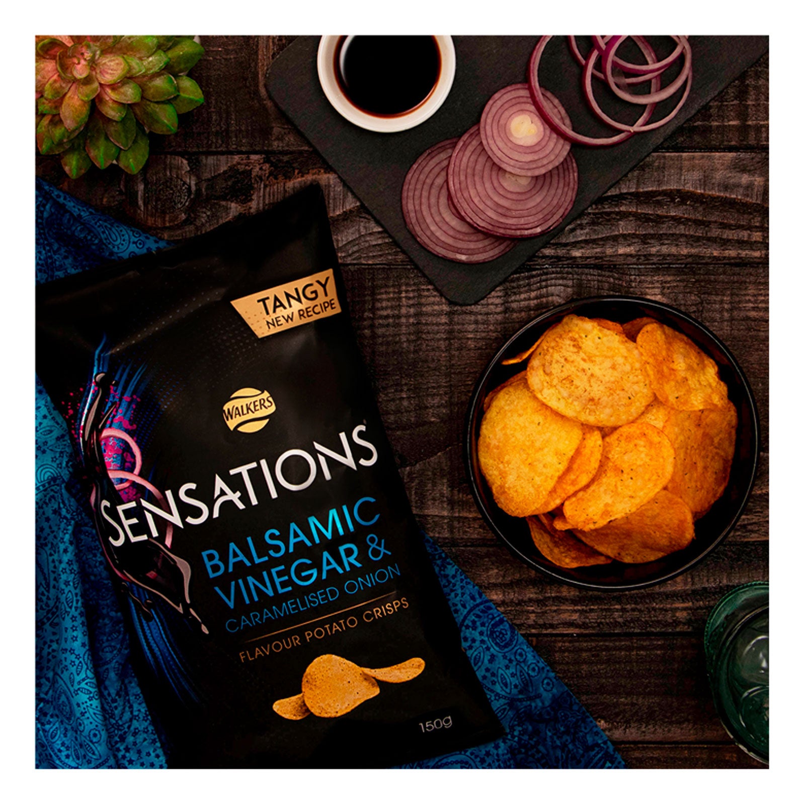 Sensations Crisps Balsamic Vinegar Caramelised Onion 12 x 150g - Image 4