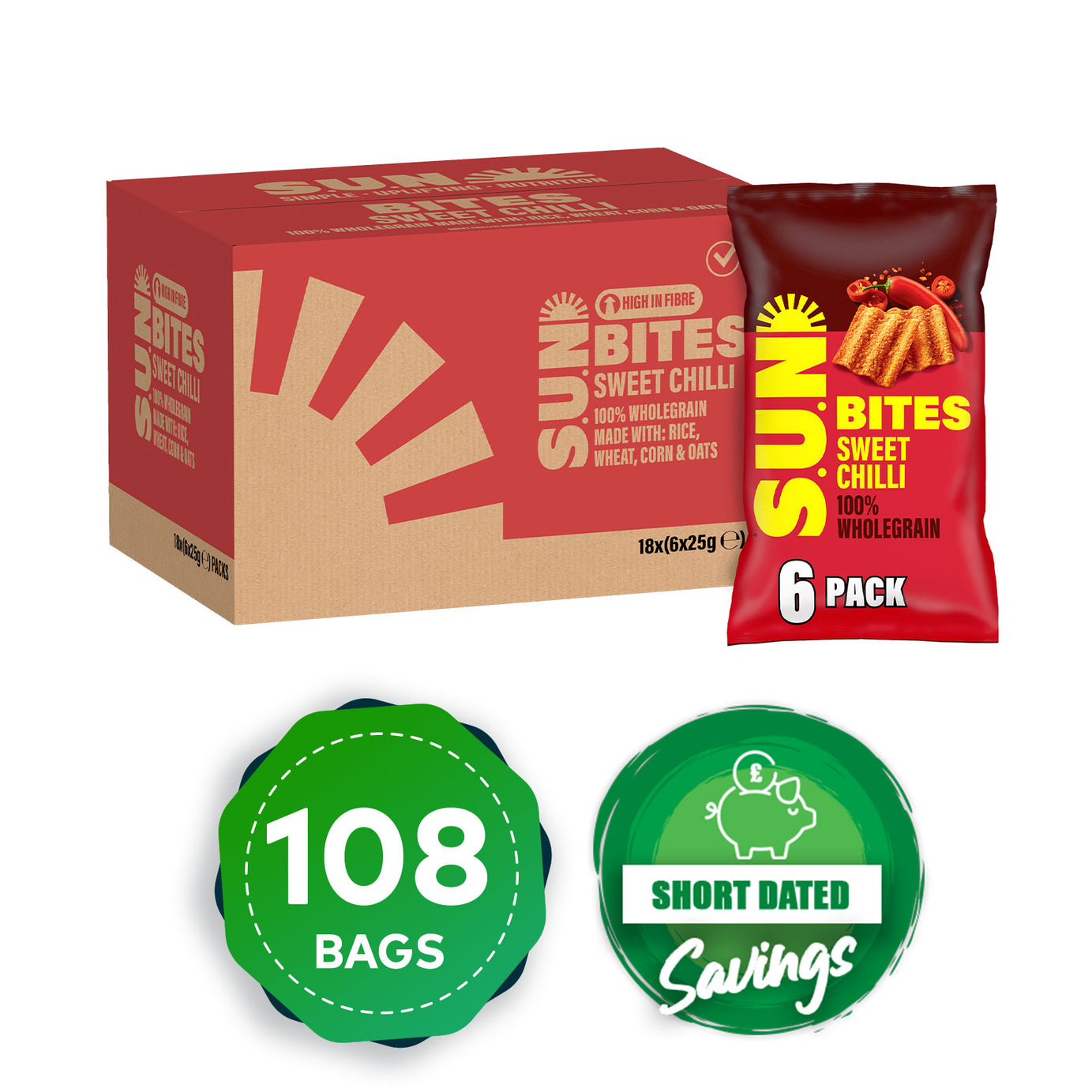 Sunbites Snacks Sun Ripened Sweet Chilli Multipack Crisps 108 x 25g - Image 10